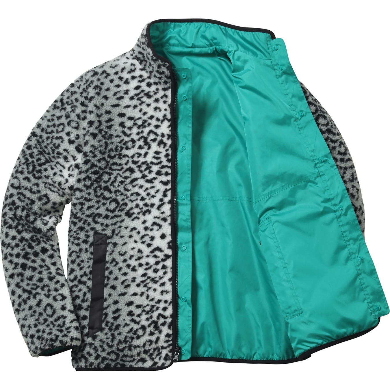 Leopard Fleece Reversible Jacket view 3